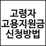 고령자 고용지원금 신청방법