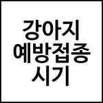 강아지 예방접종 시기