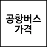 공항버스 가격